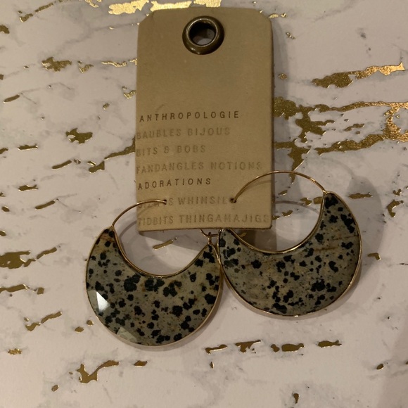 Anthropology Luna Crescent Hoop Earrings - Picture 4 of 4